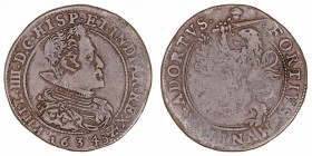 Felipe IV
Jetón. AE. Bruselas. 1634. Toma de Breda por el Marqués de Aytona. 6.06g. Dugn 3887. VQ.13813. MBC-/BC+.