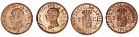 Alfonso XIII
Céntimo. AE. 1912 *2 PCV. Lote de 2 monedas. Cal.79. Bonito color. SC-.