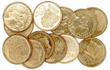 Juan Carlos I
500 Pesetas. AE. Lote de 53 monedas. 1987 (27) y 1989 (26). Procedentes de cartuchos rotos. SC a EBC+.