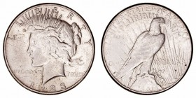 Estados Unidos 
Dólar. AR. 1923 S. 26.65g. KM.150. MBC-.
