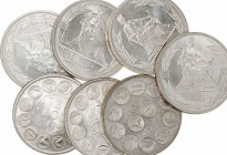 Francia 
Ecu. AR. Serie de 14 monedas. 1980, 1981, 1982, 1983, 1984 (2), 1985 (2), 1986, 1989, 1990, 1991, 1992 y 1994. Peso de cada una 40g de plata...