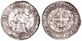 Italia Roberto d'Anjou
Gigliato. AR. Nápoles. (1309-1343). 3.69g. Biaggi 1634. Pátina oscura en parte de anverso. MBC-/MBC.