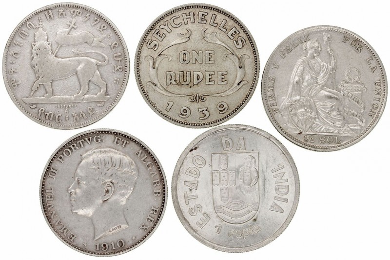 Lotes de Conjunto
AR. Lote de 5 monedas. India Portuguesa Rupia 1935, Portugal ...