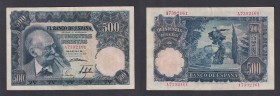 Estado Español, Banco de España
500 Pesetas. 15 noviembre 1951. Serie A. ED.460a. MBC.