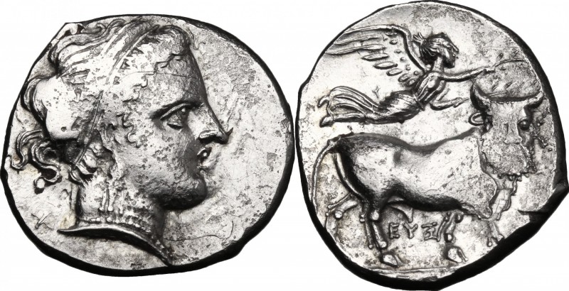Greek Italy. Central and Southern Campania, Neapolis. AR Didrachm, 320-300 BC. D...