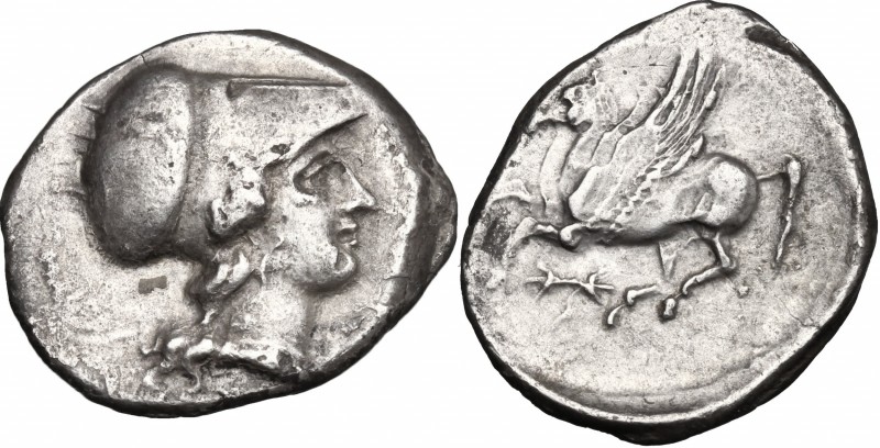 Sicily. Syracuse. Agathokles (317-289 BC). AR Stater, c. 300 BC. D/ Head of Athe...