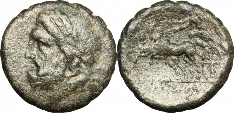 Sicily. Syracuse. Roman Rule, after 212 BC. AE 21 mm. D/ Laureate head of Zeus l...