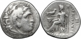 Continental Greece. Kings of Thrace. Lysimachos (305-281 BC). AR Drachm, Ionia, Magnesia ad Maeandrum, Ionia mint, 305-281 BC. D/ Head of Herakles rig...