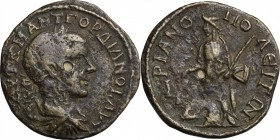 Gordian III (238-244 AD). AE 25.5 mm, Hadrianopolis (Thrace). D/ Laureate, draped and cuirassed bust right. R/ Nemesis standing left, holding scales a...