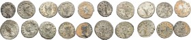 The Roman Empire. Multiple Lot of 10 unclassified BI Antoniniani, Gallienus to Salonina. BI. VF.