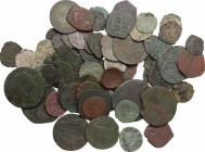 Middle Age. Lot of about seventy-seven (77) coins to be sorted. AE and BI.