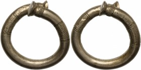 Africa. Proto-money debased silver bracelet, XIX-XX century. Cf. Fisher 1987, pp. 278-279. AR. g. 181.00 mm. 71.00 Probably imported from South East A...