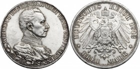Germany, Preussen. Wilhelm II (1888-1918). AR 3 Mark 1913. Jaeger 112. AR. mm. 33.00 Almost UNC. For the 25th anniversary of the Reign.