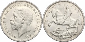 Great Britain. George V (1910-1936). AR Crown, 1935. KM 842a. AR. g. 28.32 mm. 38.00 VF.
