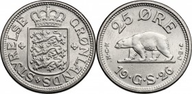 Greenland. Danish Colony. CuNi 25 ore 1926. KM 5. CuNi. g. 7.01 mm. 25.50 UNC.