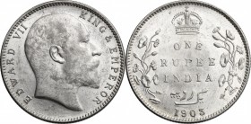 India. Edward VII (1902-1910). AR Rupee 1903. KM 508. AR. mm. 30.00 Good VF.