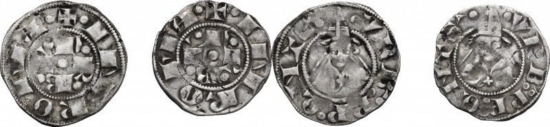 Italy. Urban V (1362-1370), Guillame de Grimoard. Lot of two (2) AR Bolognino, R...