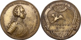 Germany. Friedrich II (1740-1786). AE Medal, ca. 1757. D/ Bust right. R/ Eagle flying upwards to sun, surrounded by inscription bands. Olding 640. Slg...