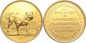 Germany. AE Medal, Stuttgart mint, 1898. D/ Bulldog standing right. R/ Inscription. Collection Schloßb. 1750. AE. g. 41.68 mm. 45.00 About EF. For the...