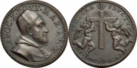 Italy. Innocence X (1644-1655), Giovanni Battista Pamphili. AE Medal, 1654. D/ Bust right. R/ Two putti holding a large cross. Mazio 246. AE. g. 15.00...