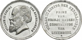 Netherlands. William III of the Netherlands (1849-1890). WM Celebrative Medal. D/ Bare head left of the King. R/ PRINS / VAN / ORANJE NASSAU / GROOTHE...