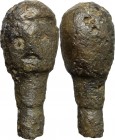 Bronze votive head. Indigenous Tribes, 4th-3rd century BC. 22 mm.