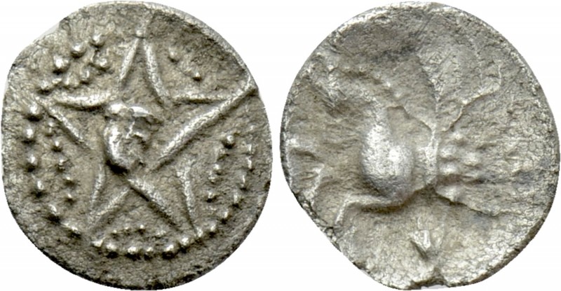 CENTRAL EUROPE. Boii. Obol (1st century BC). "Star/Pegasos" type.

Obv: Pentag...