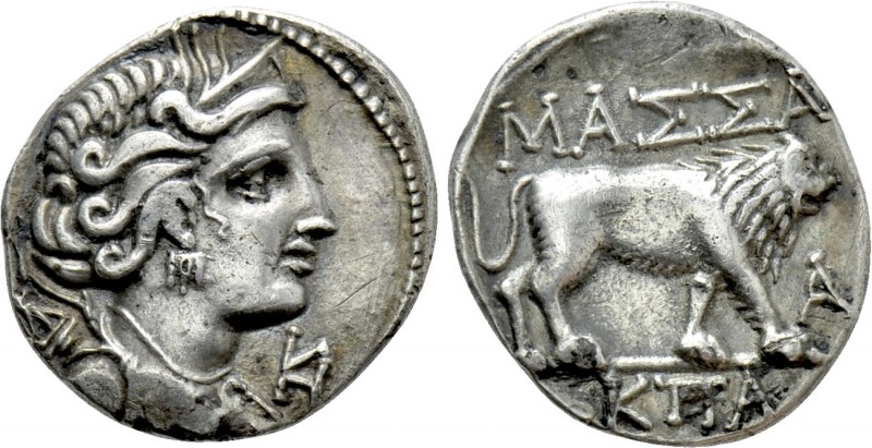 GALLIA. Massalia. Drachm (Circa 200-150 BC). 

Obv: Bust of Artemis right, bow...