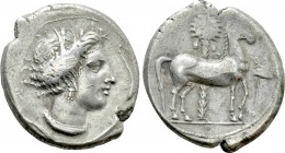 SICILY. Entella. Punic issues (Circa 350-315 BC). Tetradrachm.