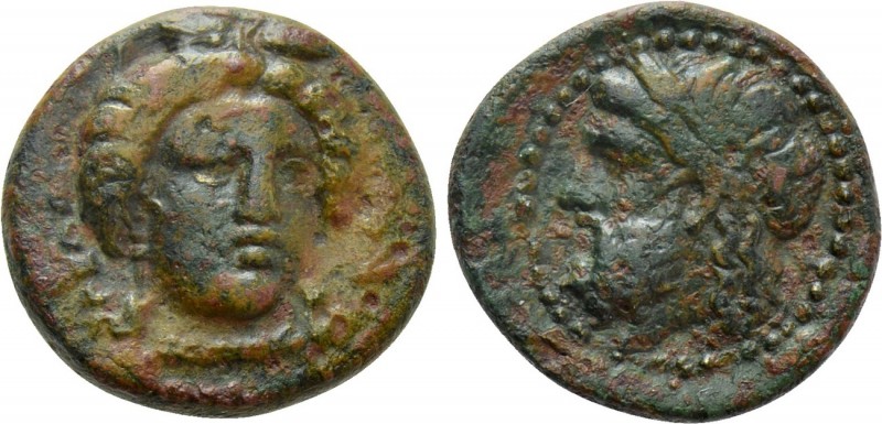 SICILY. Gela. Ae (Circa 339-310 BC). 

Obv: Head of Demeter facing slightly ri...