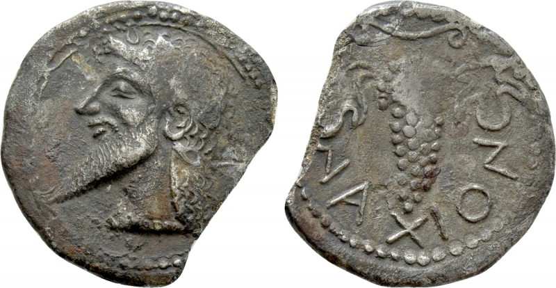 SICILY. Naxos. Drachm (Circa 530-490 BC). 

Obv: Bearded head of Dionysios lef...