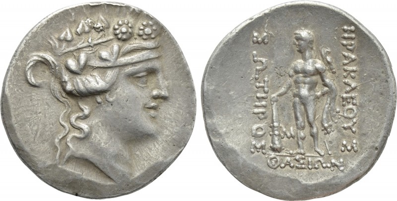 THRACE. Thasos. Tetradrachm (Circa 148-90/80 BC). 

Obv: Head of Dionysos righ...