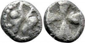 MACEDON. Mende. Tetartemorion (Circa 480-460 BC).