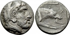 KINGS OF MACEDON. Archelaos (413-400/399 BC). Diobol. Aigai.
