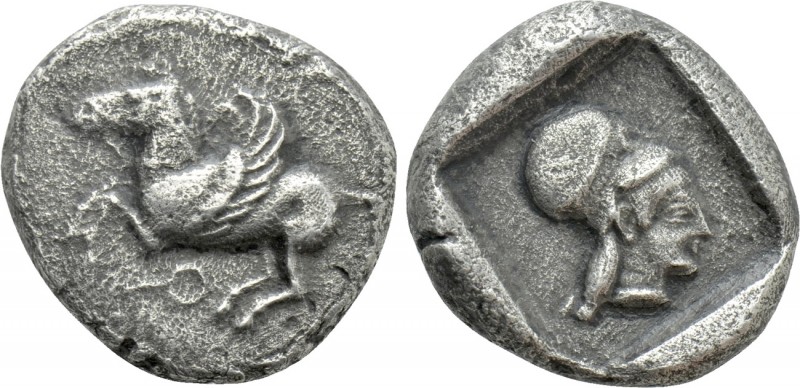 CORINTHIA. Corinth. Stater (Circa 500-480 BC). 

Obv: Pegasos flying left; kop...