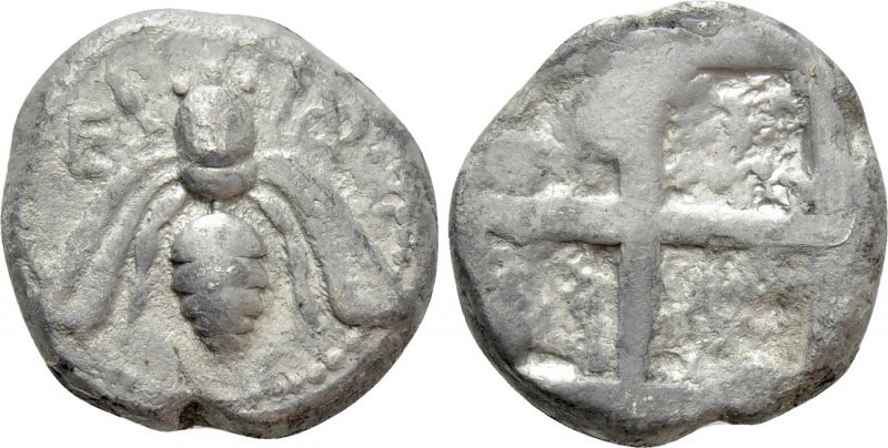 IONIA. Ephesos. Didrachm (Circa 420-400 BC). 

Obv: Ε - Φ. 
Bee.
Rev: Quadri...