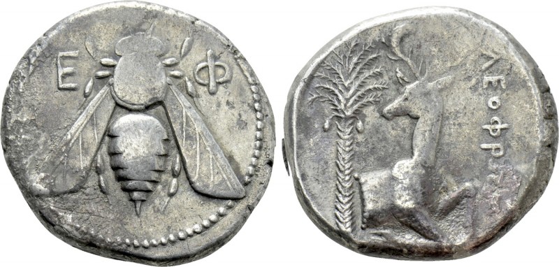 IONIA. Ephesos. Tetradrachm (Circa 394-295 BC). Leophron, magistrate. 

Obv: Ε...