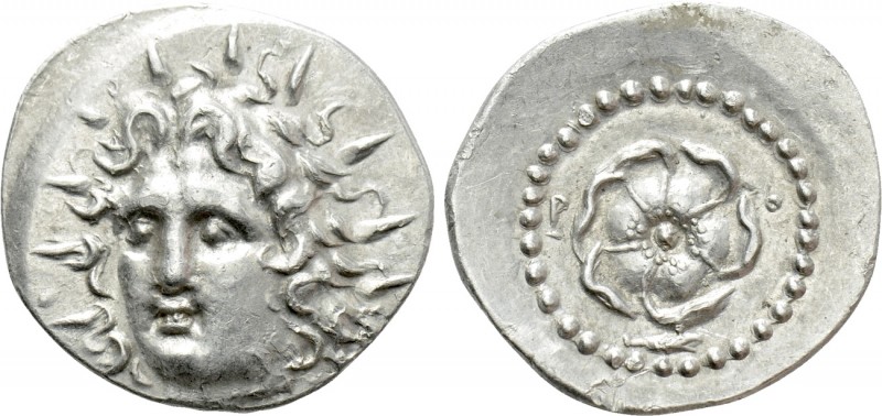 CARIA. Rhodes. Drachm (Circa 88/42 BC-AD 14). 

Obv: Radiate head of Helios fa...