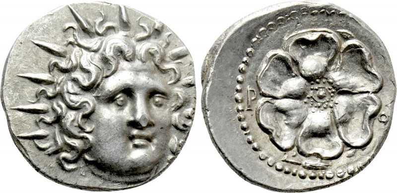 CARIA. Rhodes. Drachm (Circa 88/42 BC-AD 14).

Obv: Radiate head of Helios fac...