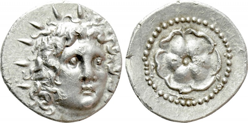 CARIA. Rhodes. Drachm (Circa 88/42 BC-AD 14). 

Obv: Radiate head of Helios fa...