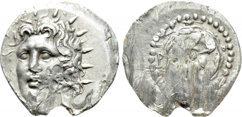 CARIA. Rhodes. Drachm (Circa 88/42 BC-AD 14). 

Obv: Radiate head of Helios fa...