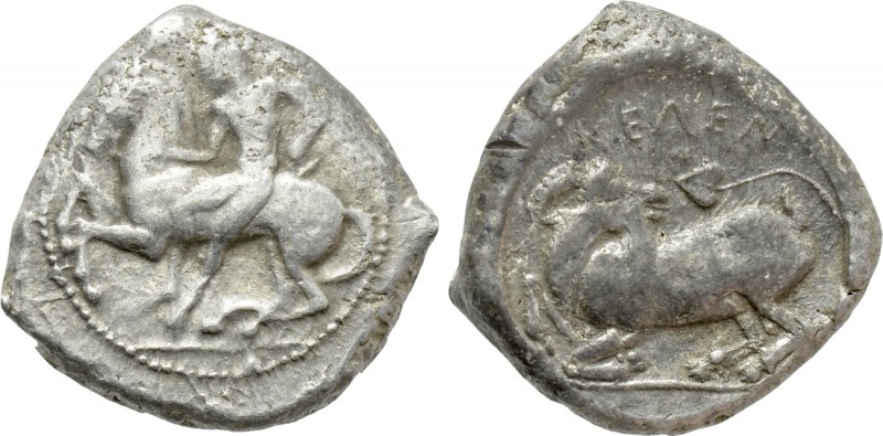 CILICIA. Kelenderis. Stater (Circa 430-420 BC). 

Obv: Youth, holding whip and...