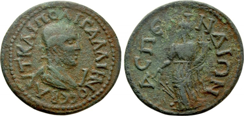 PAMPHYLIA. Aspendos. Gallienus (253-268). Ae. 

Obv: AVT KAI ΠO ΛI ΓAΛΛIHNO CЄ...