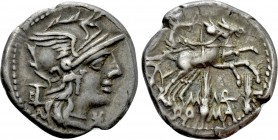 M. MARCIUS MN. F. Denarius (134 BC). Rome.