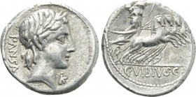 C. VIBIUS C.F. PANSA. Denarius (90 BC). Rome.