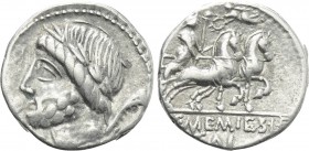 L. and C. MEMMIUS GALERIA. Denarius (87 BC). Rome.