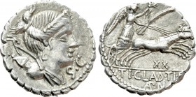 TI. CLAUDIUS NERO. Denarius (79 BC). Rome.