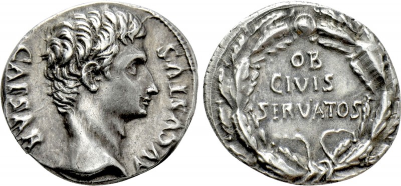 AUGUSTUS (27 BC-14 AD). Denarius. Uncertain mint in Spain, possibly Colonia Patr...