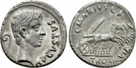 AUGUSTUS (27 BC-14 AD). Denarius. Rome. C. Marius C.f. Tro(mentina tribu), moneyer.