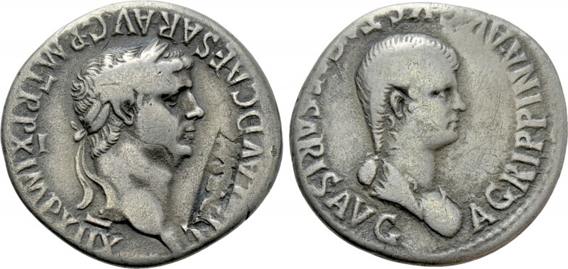 CLAUDIUS, with Agrippina II (41-54). Cistophor.

Obv: TI CLAVD CAESAR AVG P M ...
